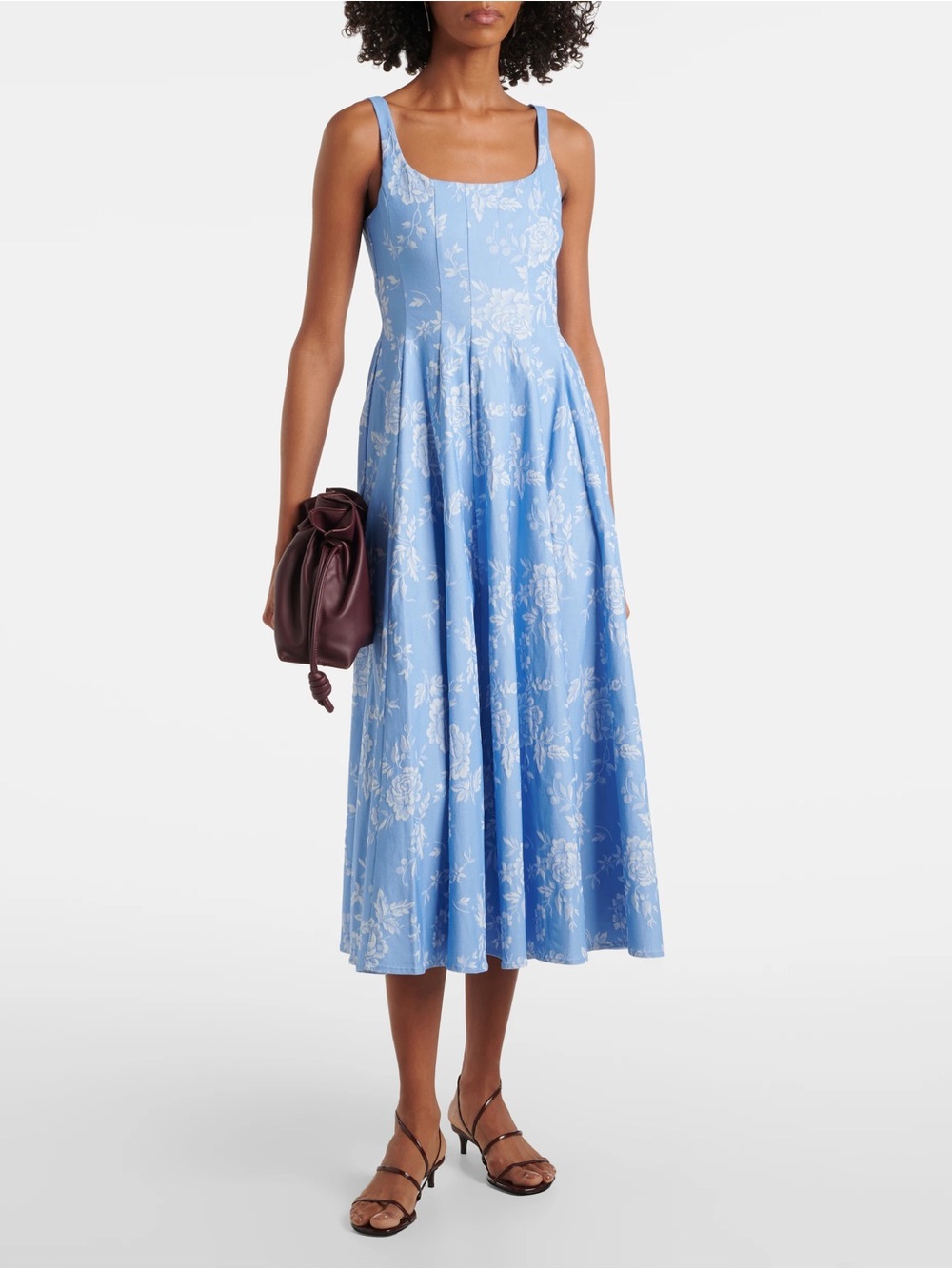 Wells Floral Pleated Corset Dress - Picture 2 of 3